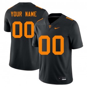 Men Custom Black Tennessee Volunteers #00 Stitched Jersey