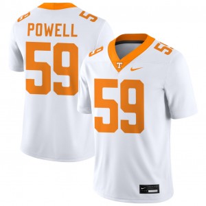 Men Charlie Powell III White Tenn Vols #59 Game Jersey