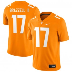 Men Chris Brazzell II Tennessee Orange Vols #17 Embroidery Jersey