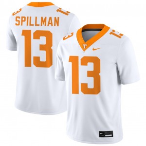 Men Edwin Spillman White TN Vols #13 High School Jersey