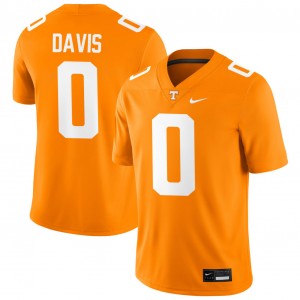 Men Ethan Davis Tennessee Orange Vols #0 Embroidery Jersey