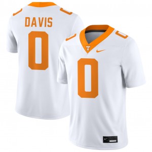 Men Ethan Davis White Tenn #0 High School Jerseys