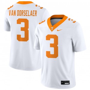 Men Jack Van Dorselaer White Vols #3 University Jerseys