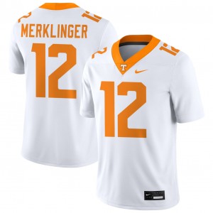 Men Jake Merklinger White UT Vols #12 2025 Jerseys