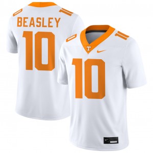 Men Kaleb Beasley White University Of Tennessee #10 Embroidery Jersey