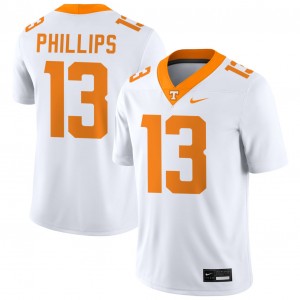 Men Mason Phillips White TN Vols #13 Replica Jersey