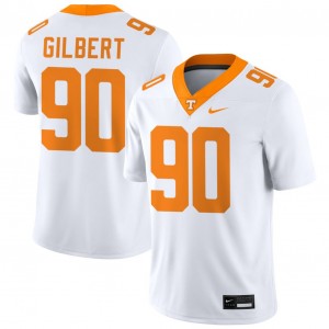 Men Max Gilbert White UT #90 Embroidery Jerseys