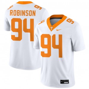 Men Nathan Robinson White Tennessee Volunteers #94 Embroidery Jerseys