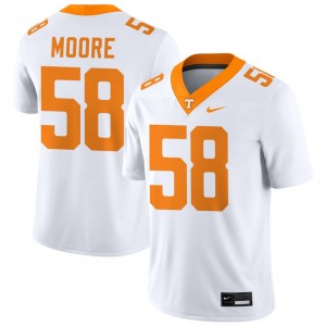 Men Nic Moore White Tenn Vols #58 Stitched Jerseys