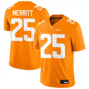 Men Timothy Merritt Tennessee Orange University Of Tennessee #25 Stitched Jerseys