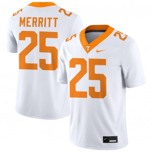 Men Timothy Merritt White UT Volunteers #25 Game Jerseys