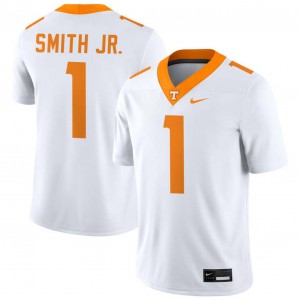 Men Travis Smith Jr. White Tennessee Volunteers #1 Replica Jerseys
