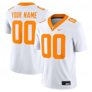 Men Custom White University Of Tennessee #00 Limited Jerseys
