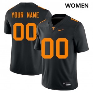 Women Custom Black University Of Tennessee #00 Replica Jersey
