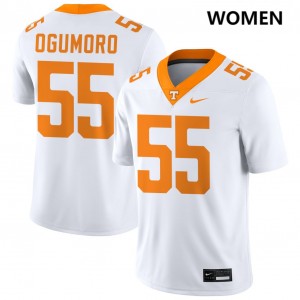 Women Antoni Ogumoro White TN Vols #55 Replica Jersey