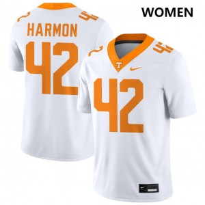 Women Braylon Harmon White Tennessee #42 Game Jerseys