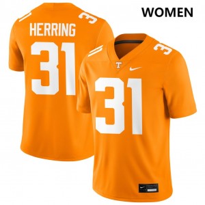 Women Caleb Herring Tennessee Orange TN Vols #31 University Jersey
