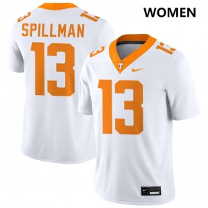 Women Edwin Spillman White TN Volunteers #13 University Jersey