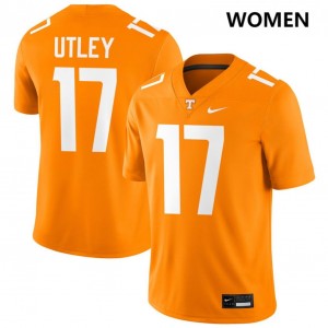 Women Ethan Utley Tennessee Orange Tenn #17 Replica Jerseys