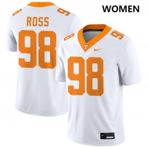 Women Jackson Ross White Vols #98 Alumni Jersey