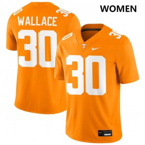 Women Jamal Wallace Tennessee Orange TN Volunteers #30 Embroidery Jerseys
