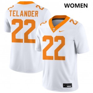 Women Jeremiah Telander White TN #22 Limited Jersey