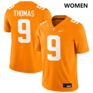 Women Star Thomas Tennessee Orange Tennessee #9 Game Jersey