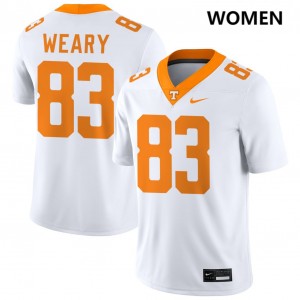 Women Trey Weary White UT Vols #83 Limited Jerseys