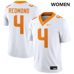 Women Ty Redmond White Tennessee #4 Replica Jerseys