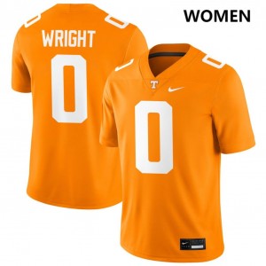 Women William Wright Tennessee Orange Tennessee Vols #0 Replica Jersey