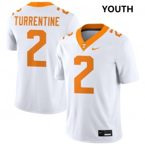 Youth Andre Turrentine White Tennessee Vols #2 Replica Jerseys