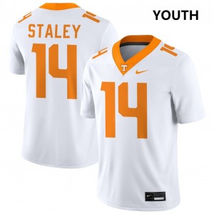 Youth Braylon Staley White UT #14 NCAA Jersey