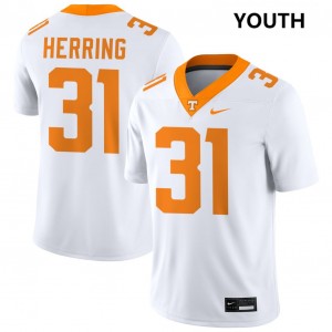 Youth Caleb Herring White Tenn #31 Limited Jerseys