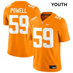 Youth Charlie Powell III Tennessee Orange TN Volunteers #59 Official Jersey