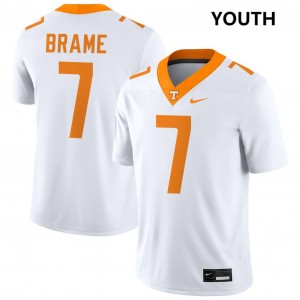Youth DaSaahn Brame White University Of Tennessee #7 NCAA Jerseys