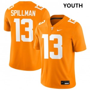 Youth Edwin Spillman Tennessee Orange Tenn Vols #13 2025 Jerseys