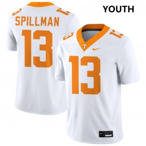 Youth Edwin Spillman White UT Vols #13 2025 Jerseys