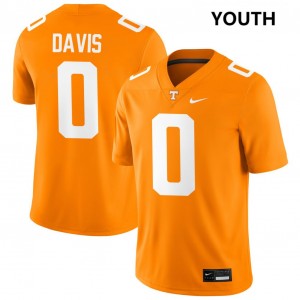 Youth Ethan Davis Tennessee Orange TN Vols #0 Stitched Jersey