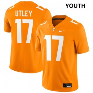 Youth Ethan Utley Tennessee Orange TN Volunteers #17 Player Jersey
