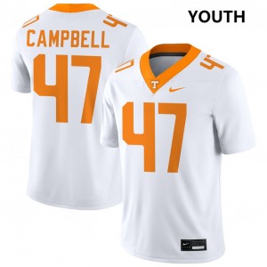 Youth Isaiah Campbell White Tenn Vols #47 Game Jerseys