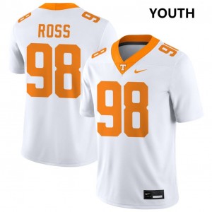 Youth Jackson Ross White UT #98 NCAA Jerseys
