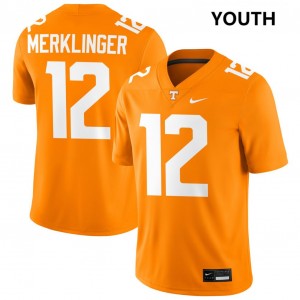 Youth Jake Merklinger Tennessee Orange TN Vols #12 University Jersey