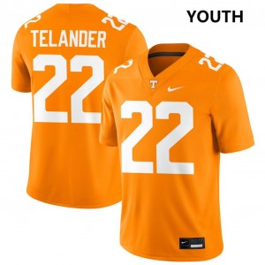 Youth Jeremiah Telander Tennessee Orange UT #22 Embroidery Jerseys