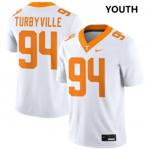 Youth Josh Turbyville White Tenn Vols #94 2025 Jersey