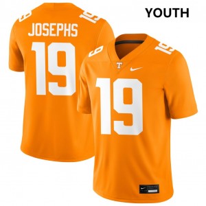 Youth Joshua Josephs Tennessee Orange TN Volunteers #19 University Jersey
