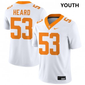 Youth Lance Heard White UT Vols #53 Embroidery Jersey