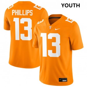 Youth Mason Phillips Tennessee Orange UT Volunteers #13 Limited Jerseys