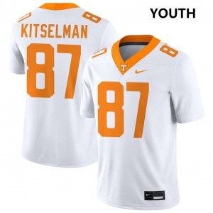 Youth Miles Kitselman White Tenn Vols #87 2025-26 Jerseys