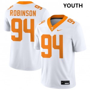 Youth Nathan Robinson White Tenn Vols #94 Replica Jersey