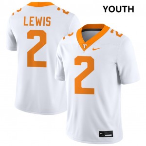 Youth Peyton Lewis White UTK #2 Game Jersey